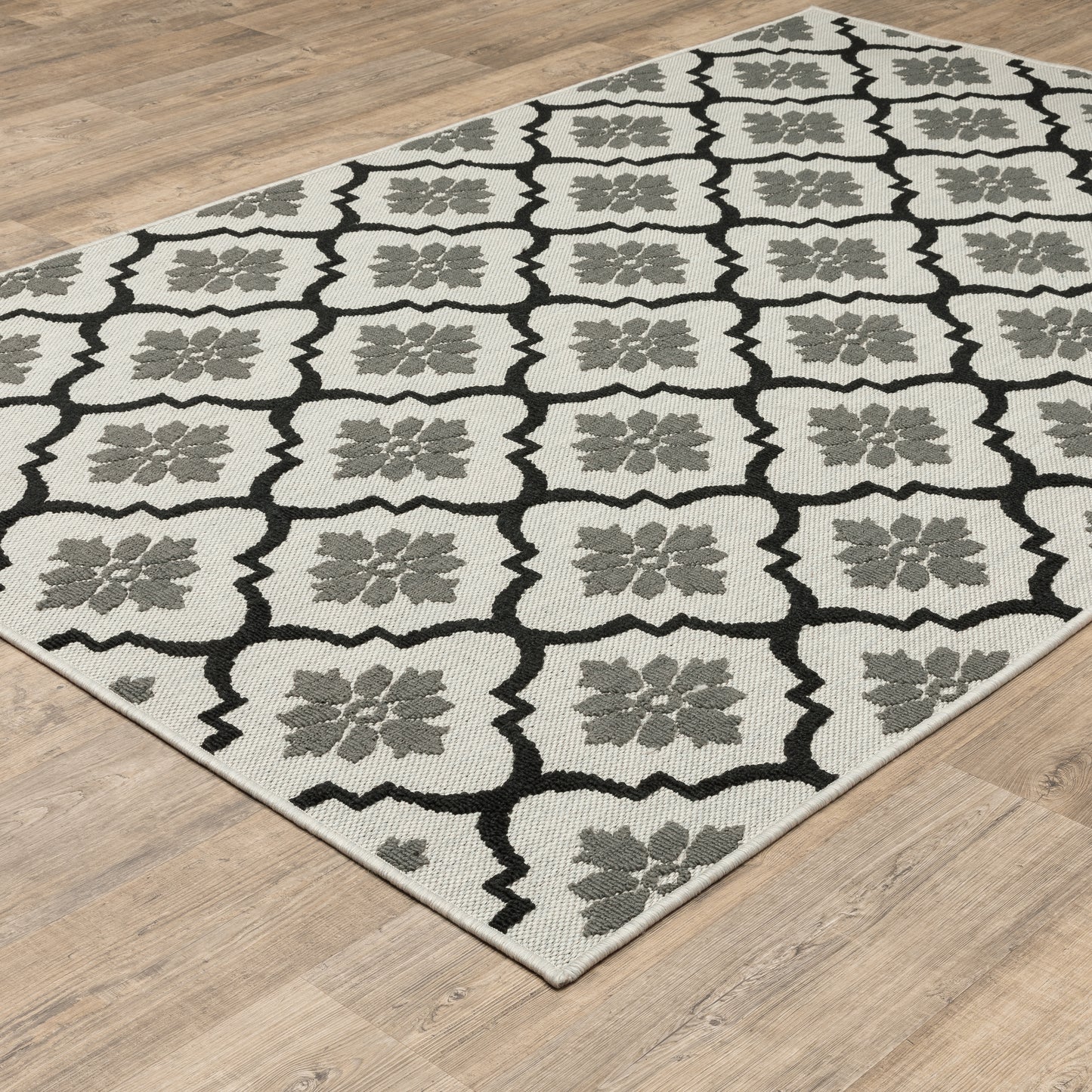 Oriental Weavers Torrey  Light Grey Black Moroccan