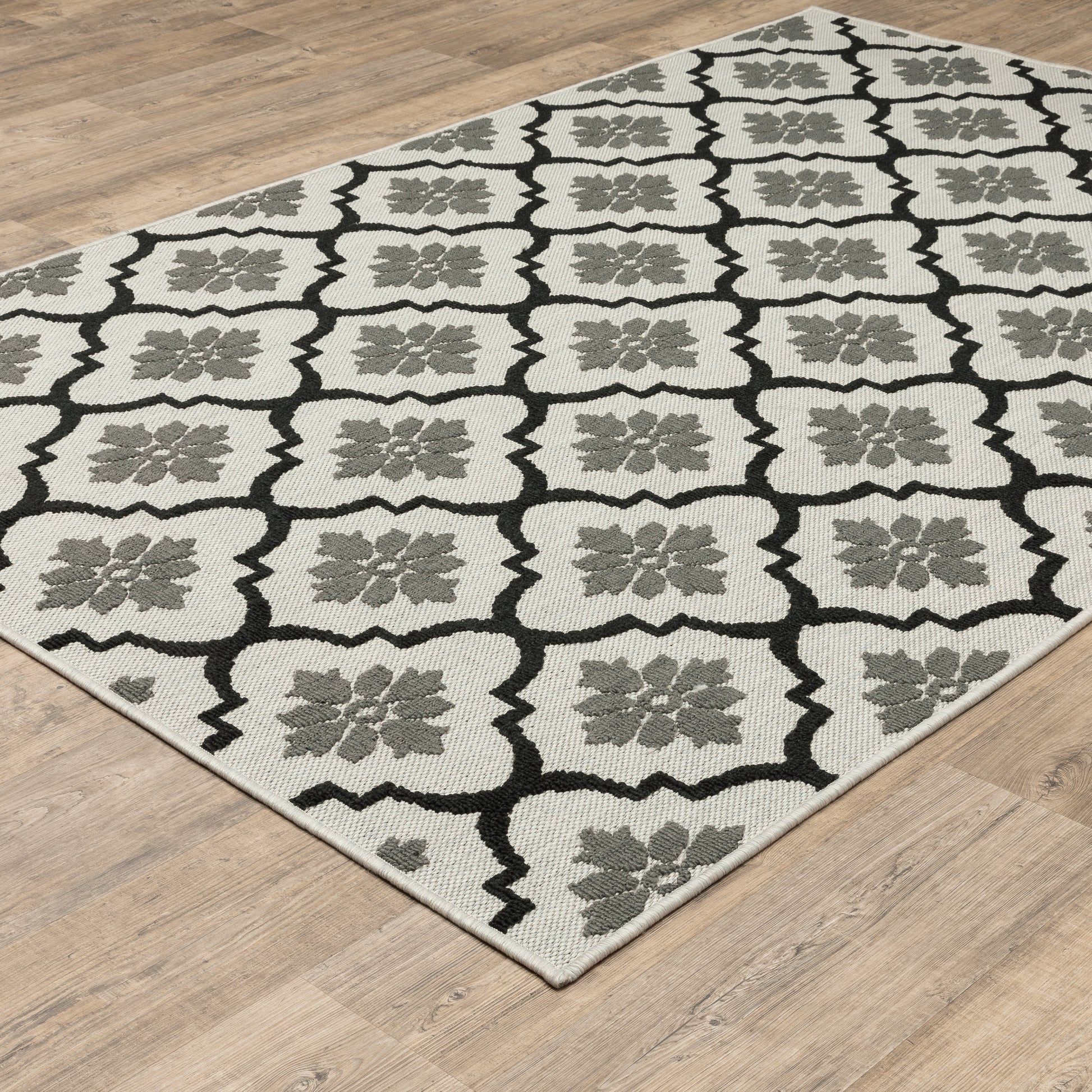 Oriental Weavers Torrey  Light Grey Black Moroccan