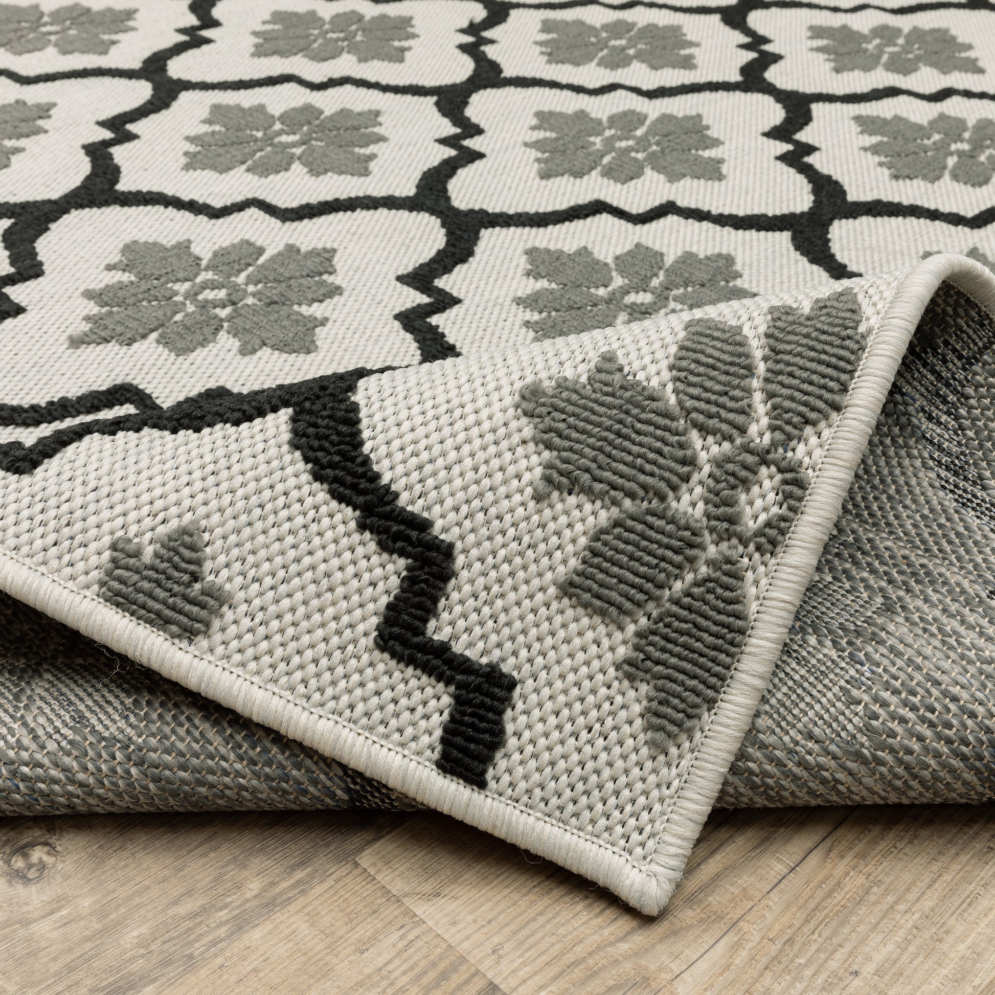 Oriental Weavers Torrey  Light Grey Black Moroccan