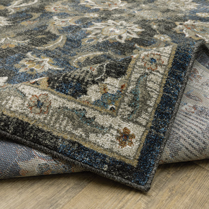 Oriental Weavers Venice  Charcoal Blue Traditional