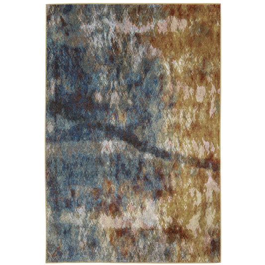 Oriental Weavers Venice  Blue Gold Modern & Contemporary