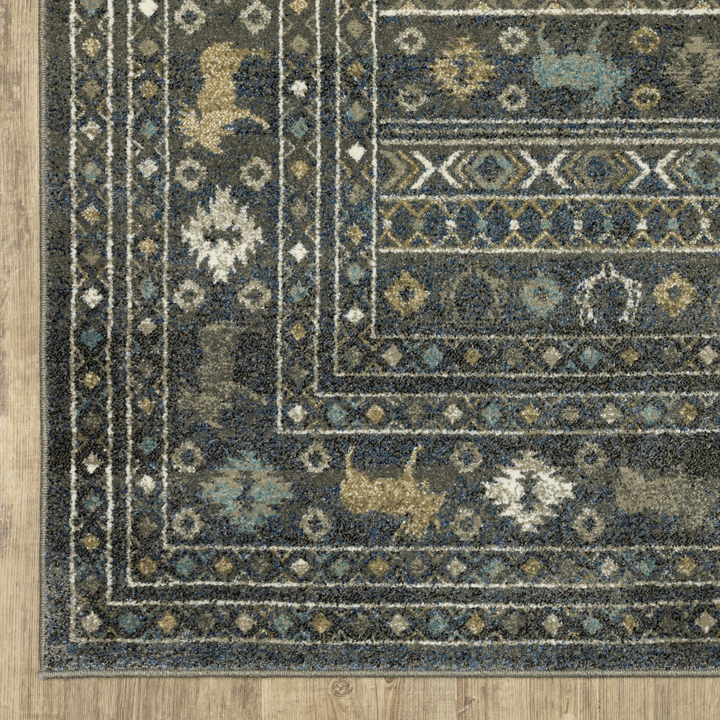 Oriental Weavers Venice  Blue Gold Southwestern/Lodge
