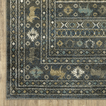 Oriental Weavers Venice  Blue Gold Southwestern/Lodge