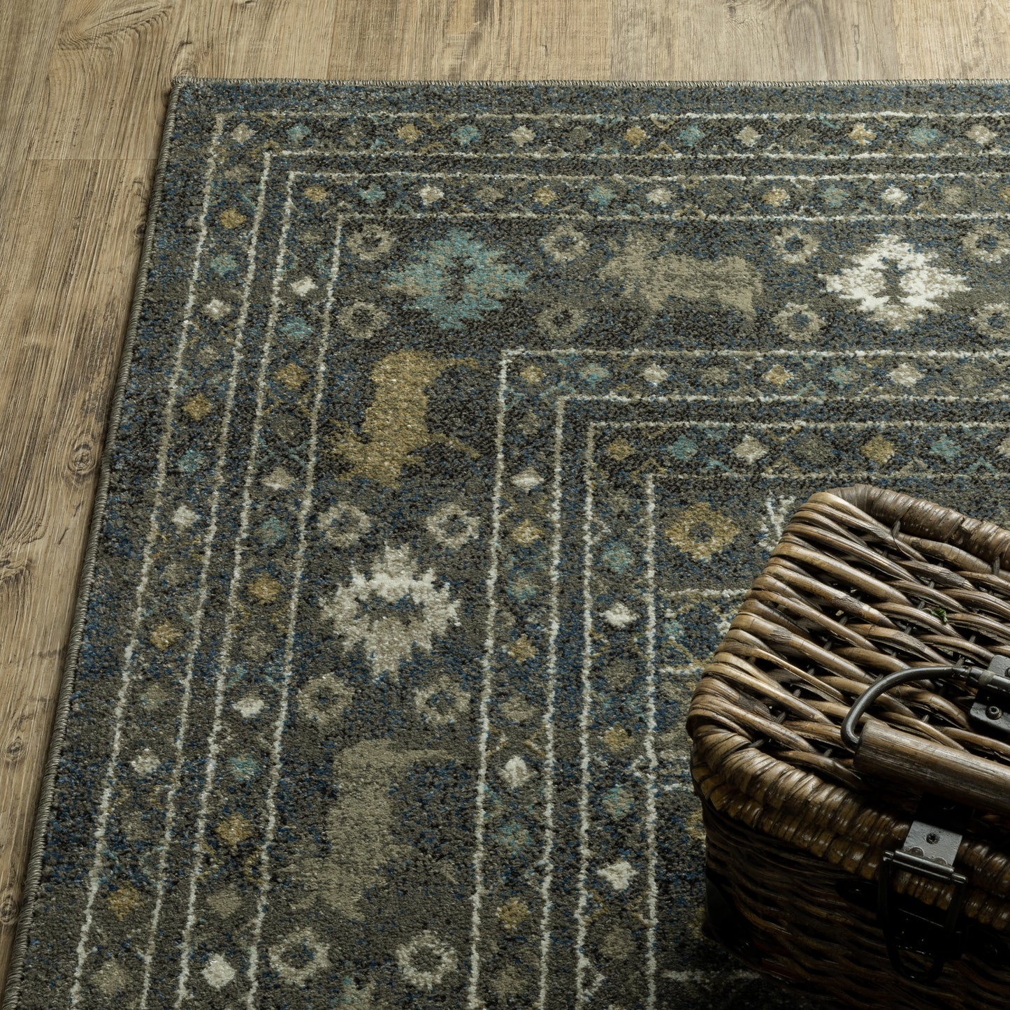 Oriental Weavers Venice  Blue Gold Southwestern/Lodge