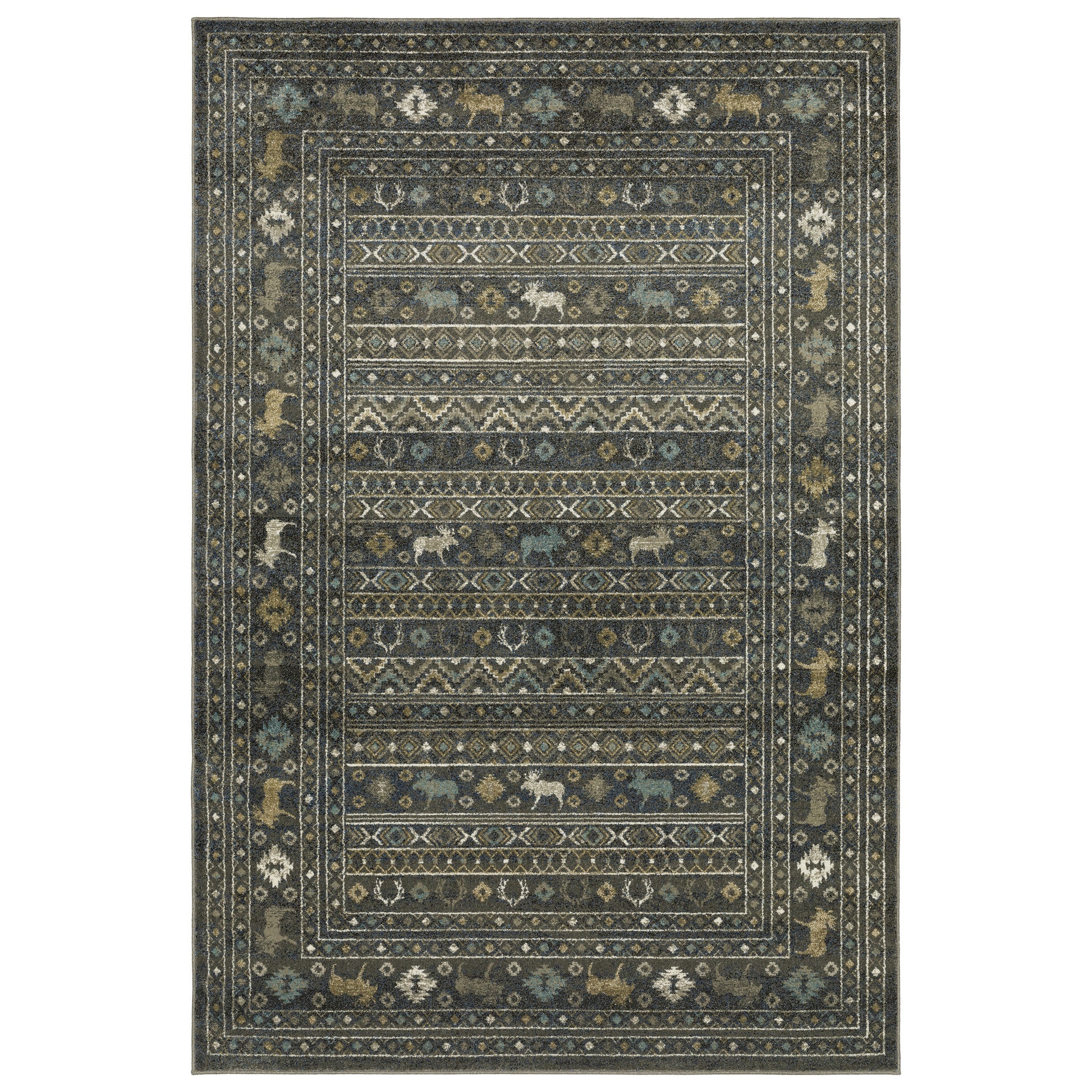 Oriental Weavers Venice  Blue Gold Southwestern/Lodge