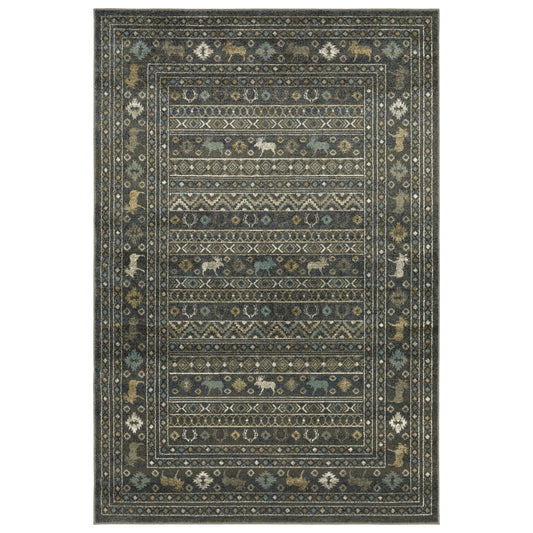 Oriental Weavers Venice  Blue Gold Southwestern/Lodge