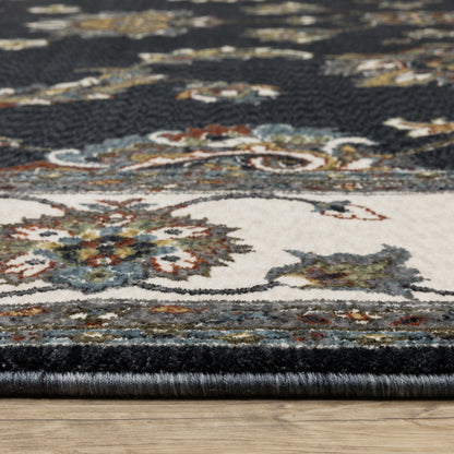 Oriental Weavers Vivian  Navy Ivory Traditional