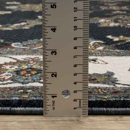 Oriental Weavers Vivian  Navy Ivory Traditional