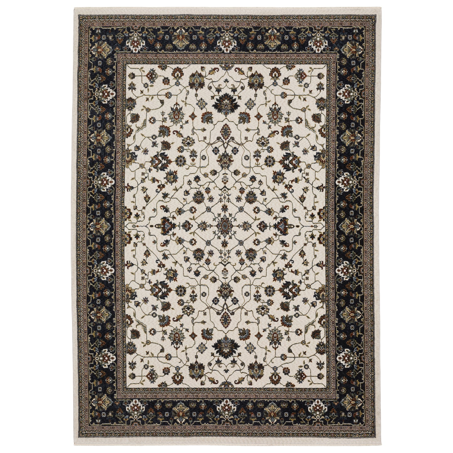 Oriental Weavers Vivian  Ivory Navy Traditional