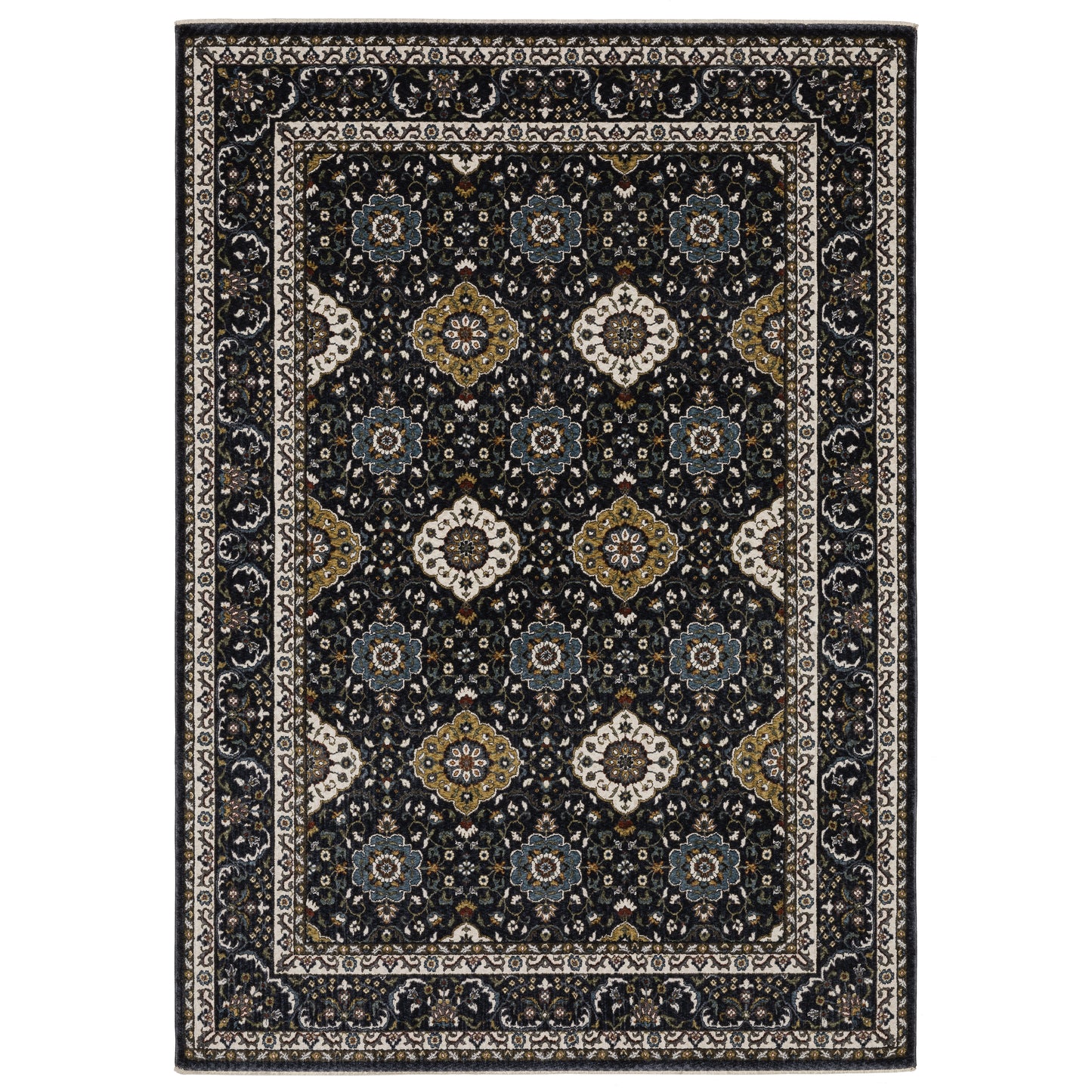 Oriental Weavers Vivian  Navy Gold Traditional