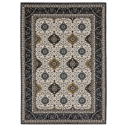Oriental Weavers Vivian  Ivory Navy Traditional