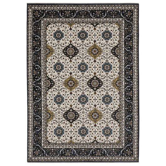 Oriental Weavers Vivian  Ivory Navy Traditional