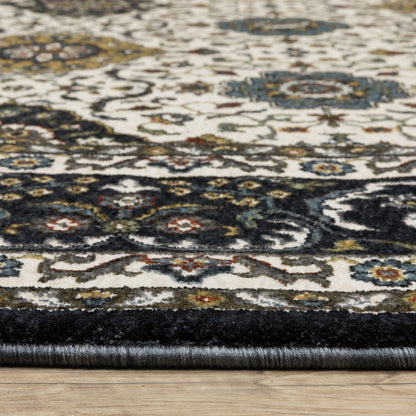 Oriental Weavers Vivian  Ivory Navy Traditional