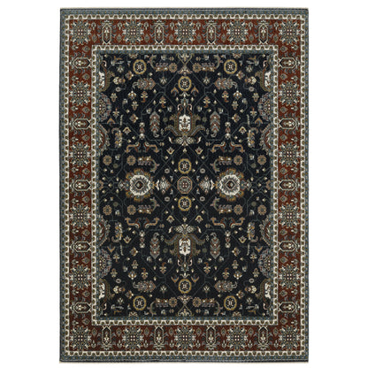 Oriental Weavers Vivian  Navy Rust Traditional