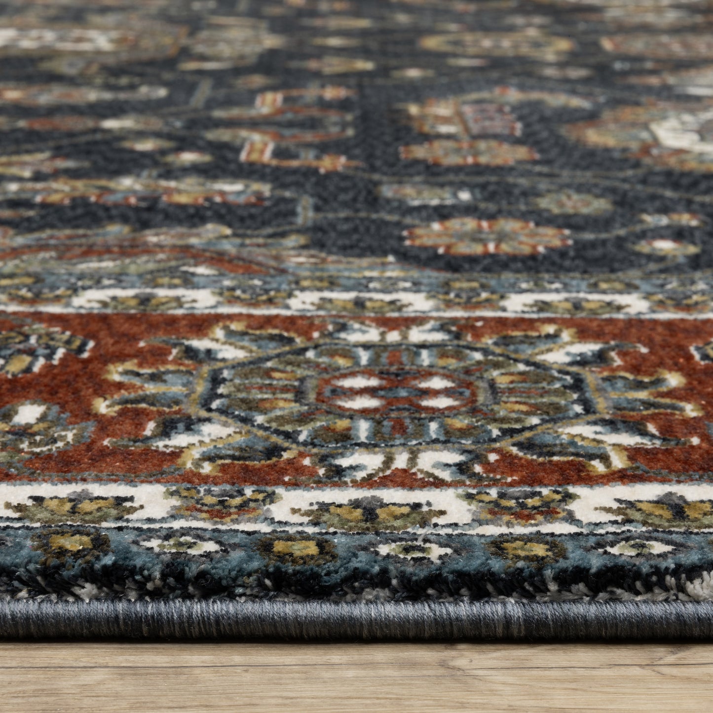 Oriental Weavers Vivian  Navy Rust Traditional