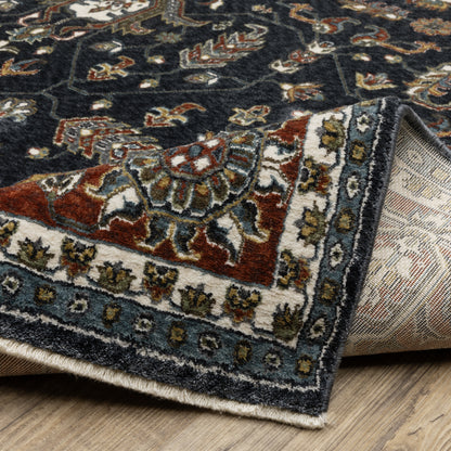 Oriental Weavers Vivian  Navy Rust Traditional