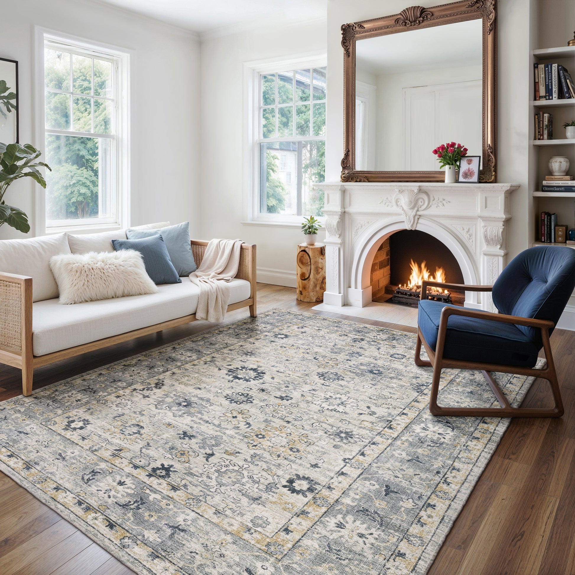 Oriental Weavers Windham  Grey Blue Traditional