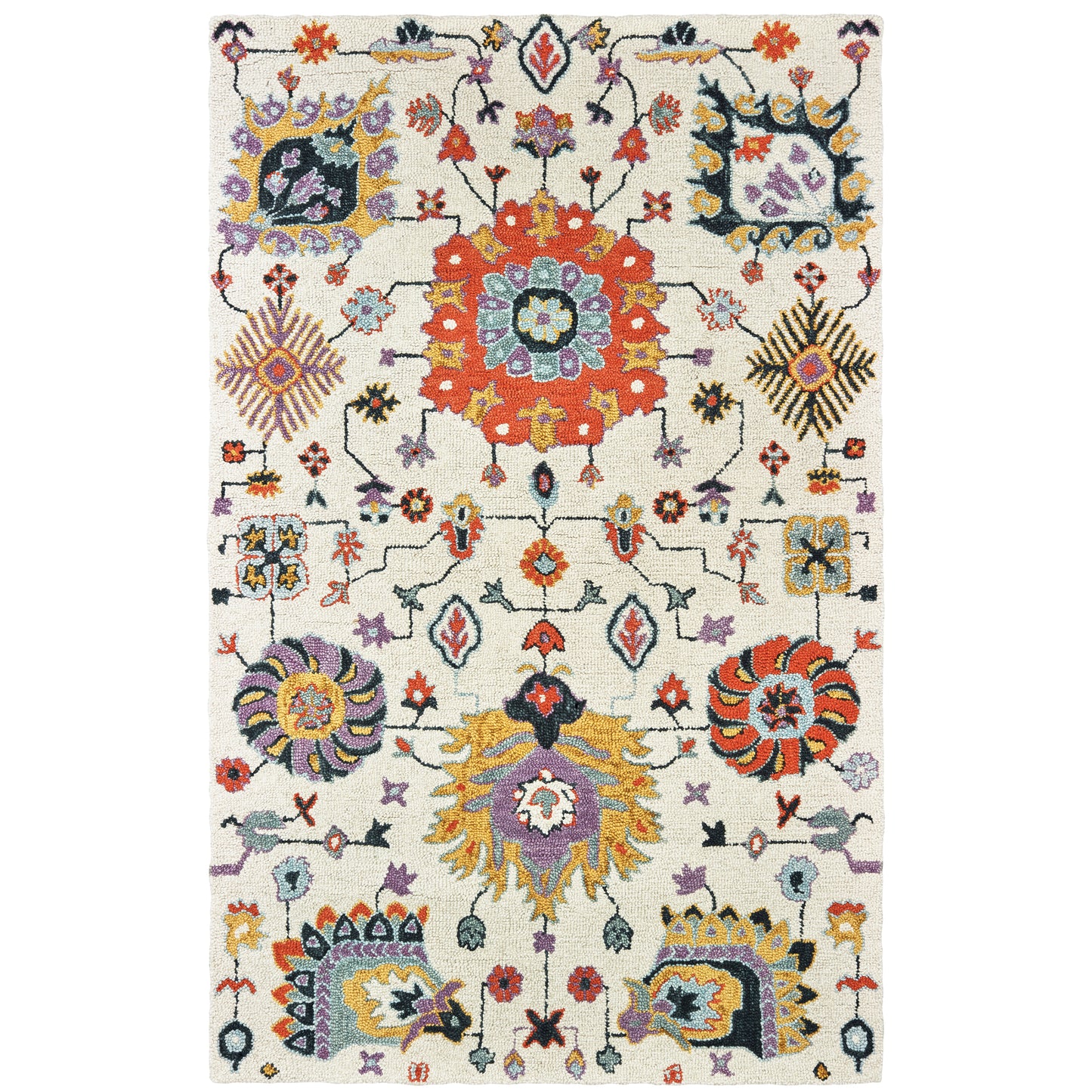 Oriental Weavers Zahra  Ivory Orange Bohemian