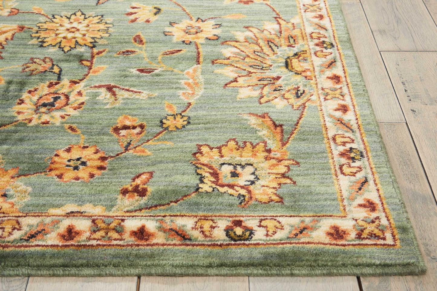 Nourison Home Ancient Times  Teal  Traditional