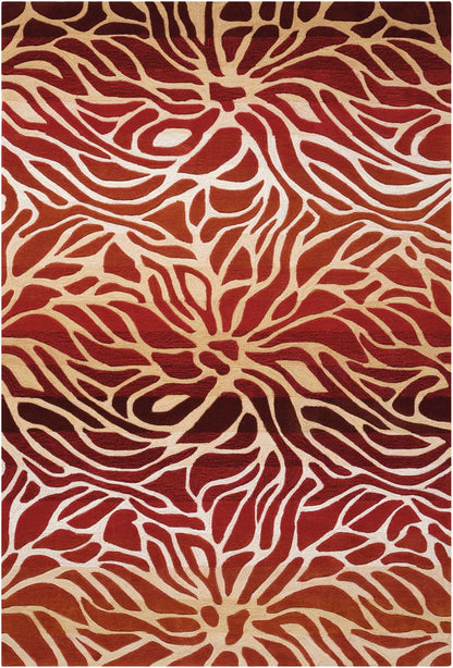 Nourison Home Contour CON25 Flame Contemporary Tufted Rug