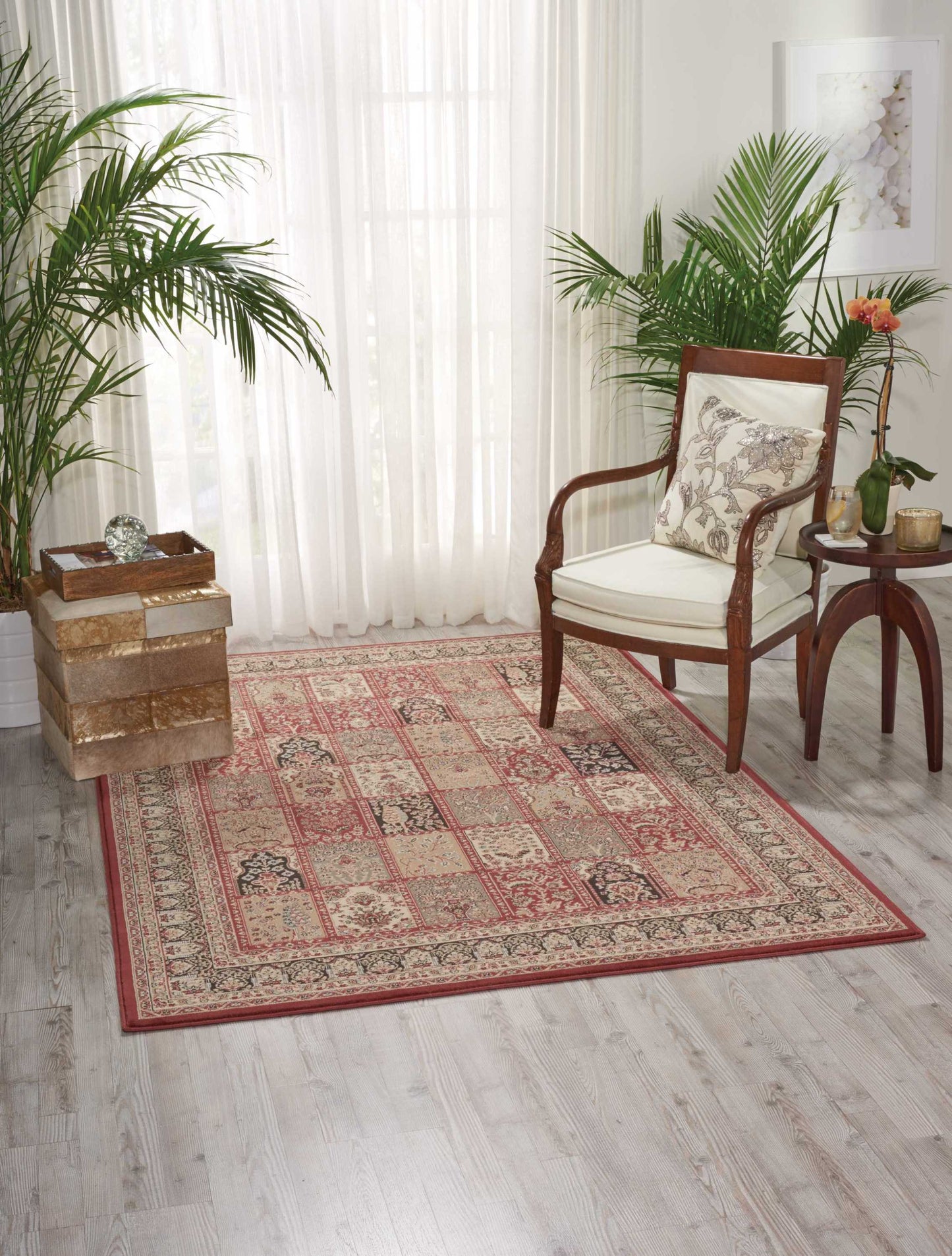Nourison Home Ararat  Burgundy  Traditional
