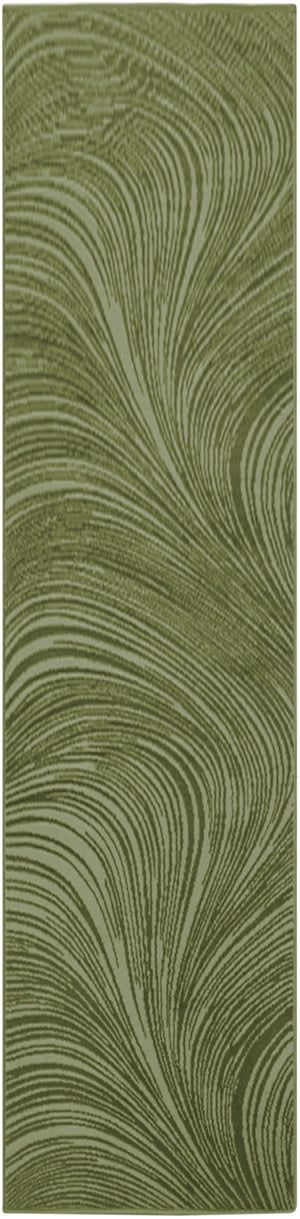 DKNY Central Park West CEP02 Green Contemporary Power-loomed Rug