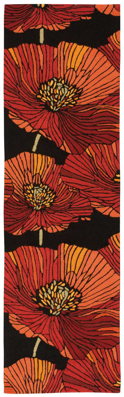 Nourison Home Fantasy FA24 Black Contemporary Hooked Rug