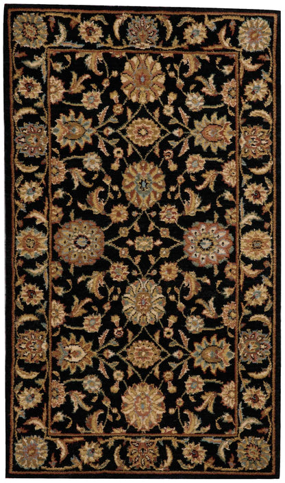 Nourison Home Living Treasures LI05 Black Traditional Loom-woven Rug