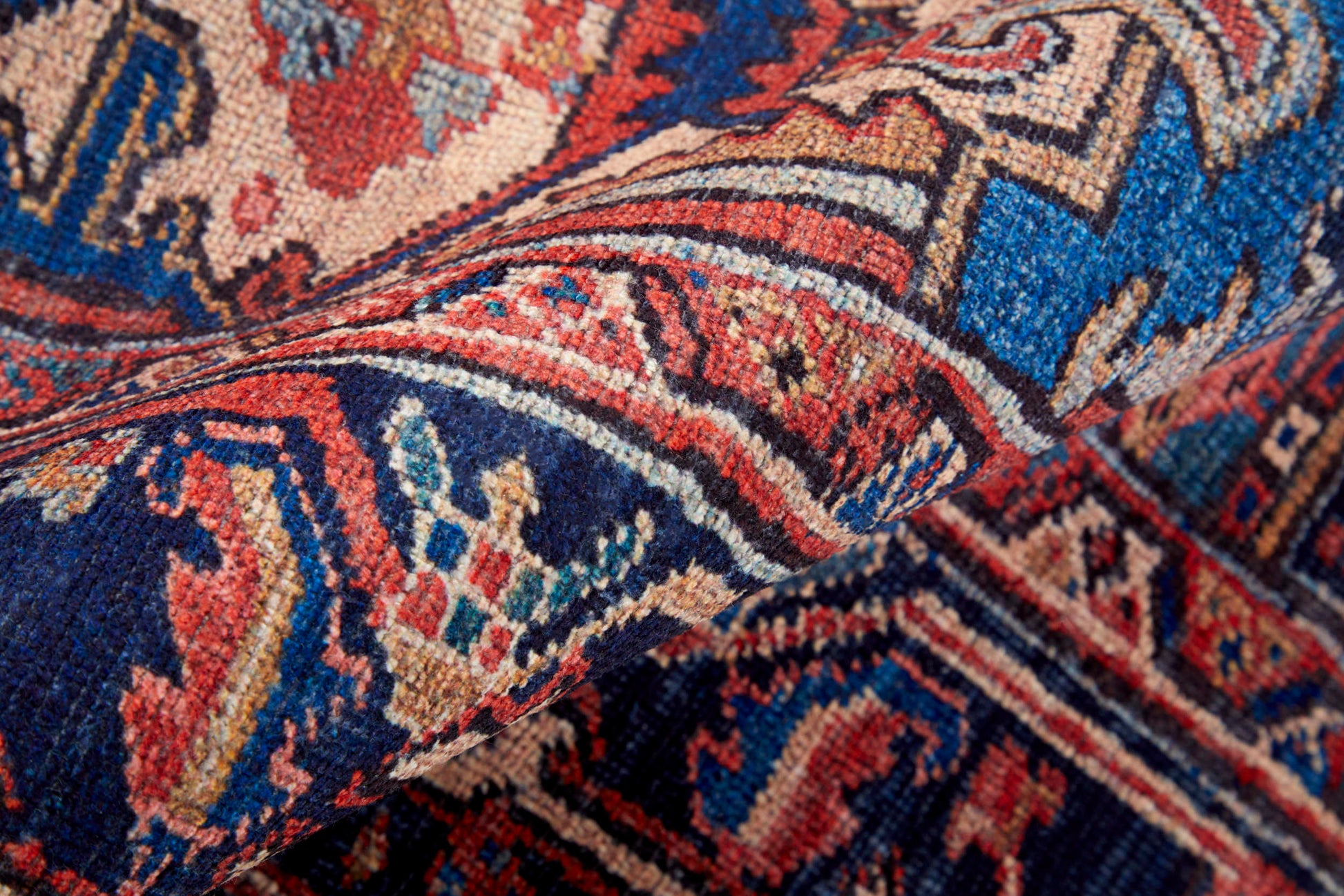 Feizy Rawlins  Red Navy Transitional/Bohemian & Eclectic/Vintage
