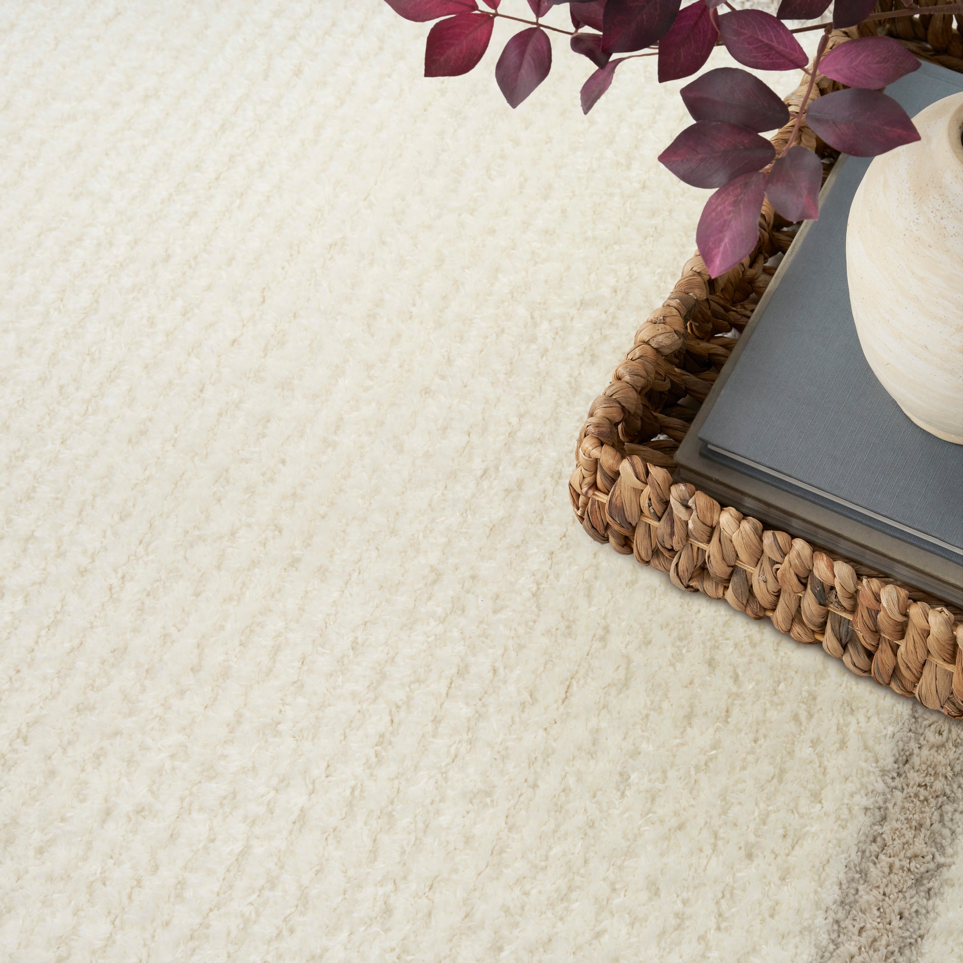Nourison Home Pacific Shag  Ivory Beige  Contemporary