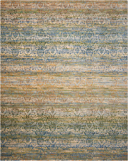 Nourison Home Rhapsody  Beige Blue  Transitional
