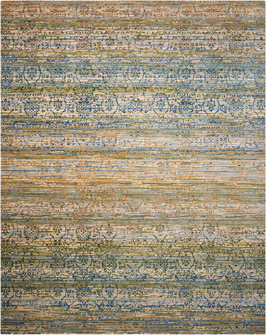 Nourison Home Rhapsody  Beige Blue  Transitional