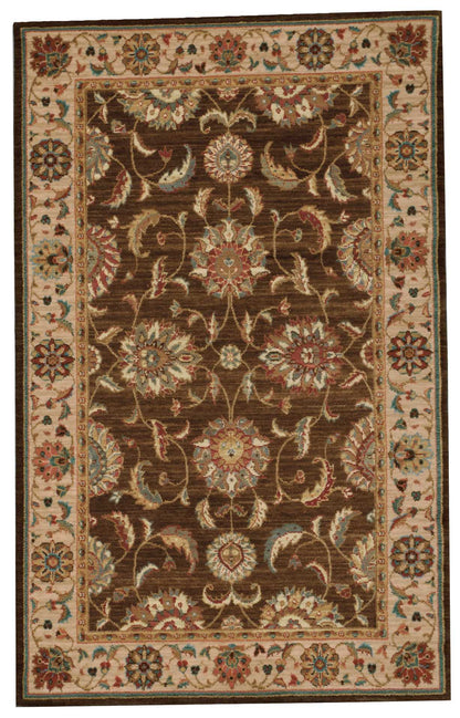 Nourison Home Living Treasures LI04 Brown Traditional Loom-woven Rug