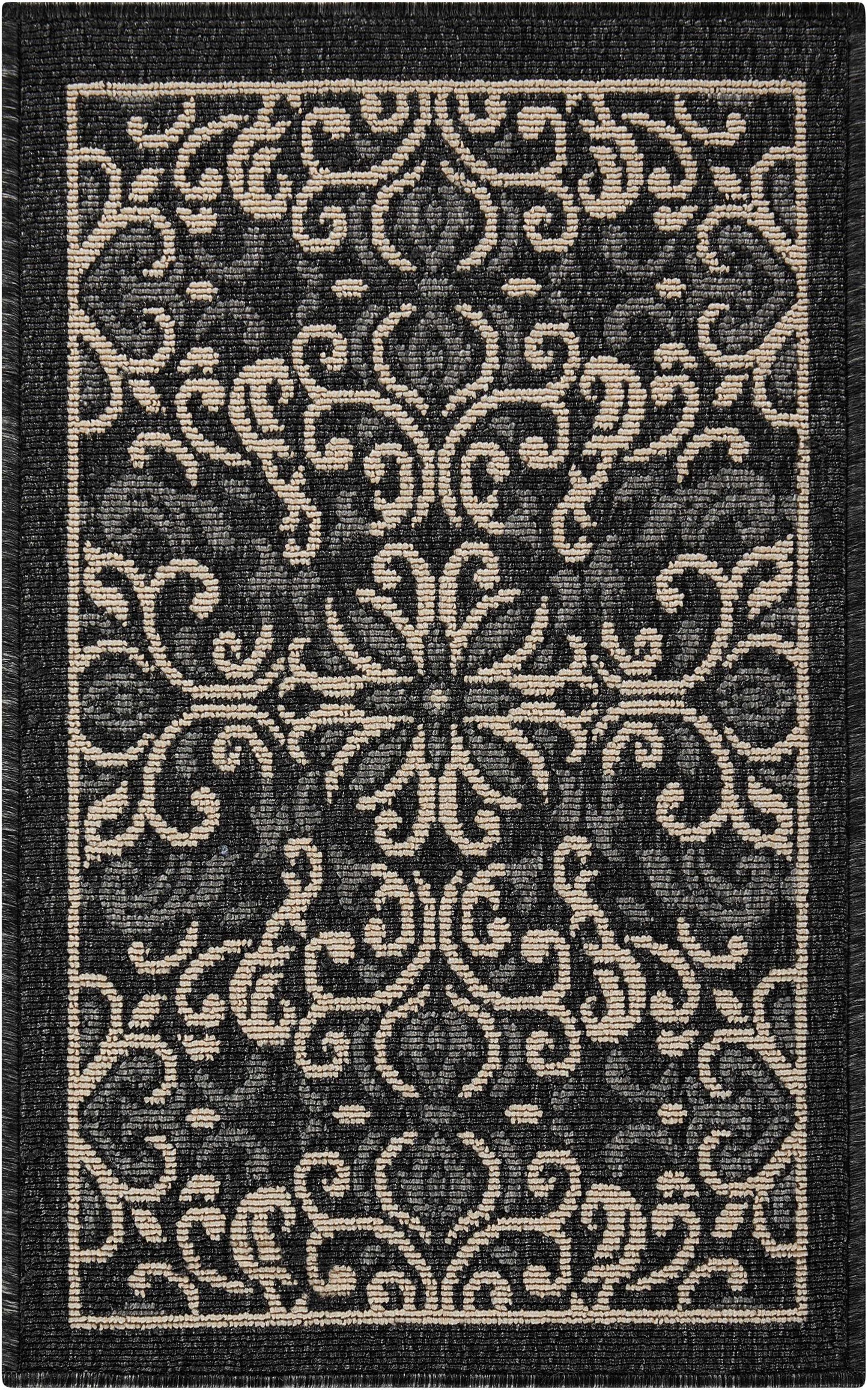 Nourison Home Caribbean CRB12 Charcoal Transitional Power-loomed Rug