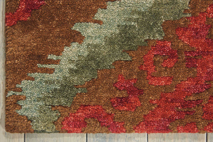 Nourison Home Tahoe  Brown Red  Contemporary