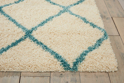 Nourison Home Brisbane  Ivory Aqua  Contemporary