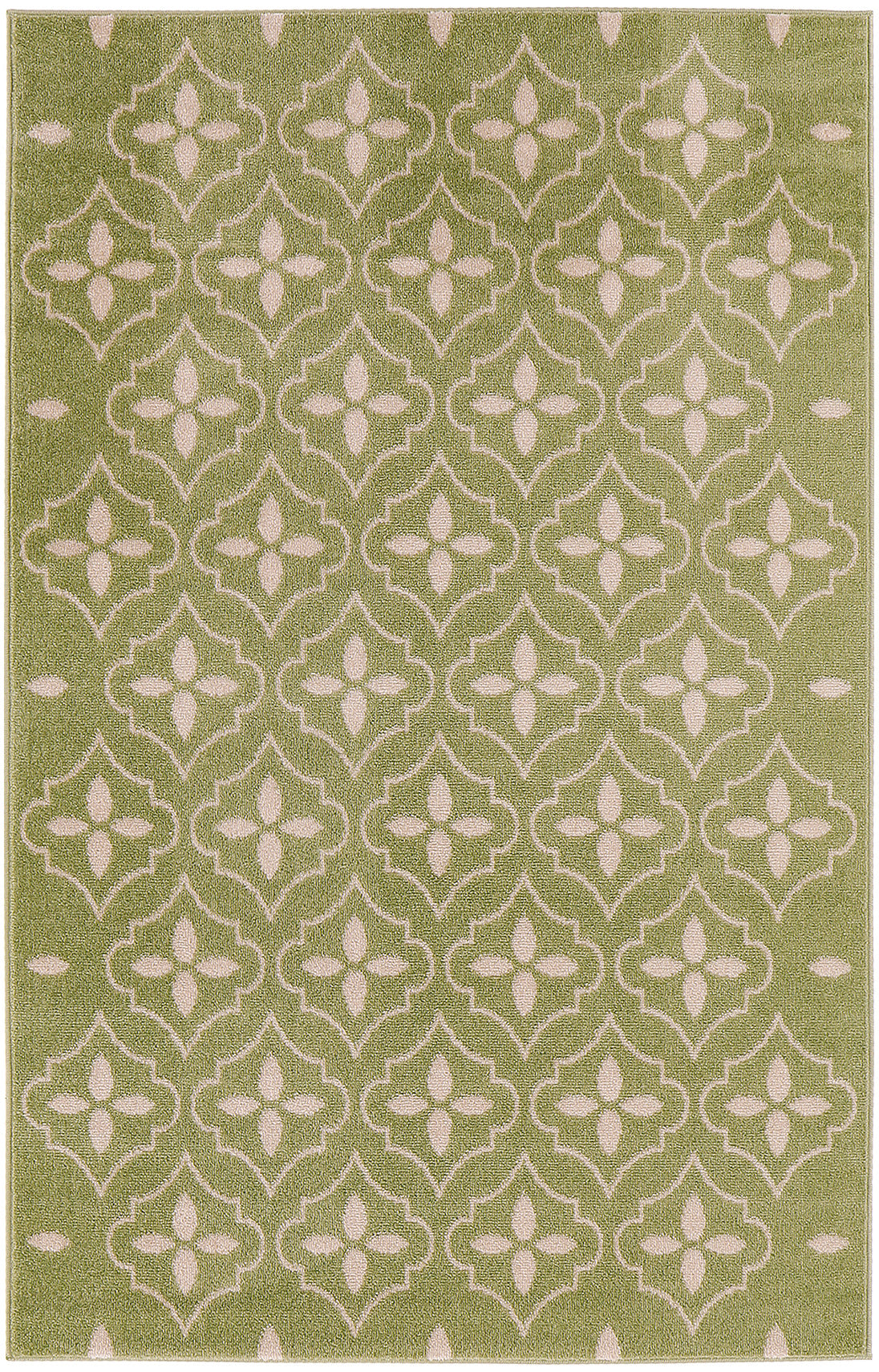 Nourison Home Nourison Essentials NRE04 Green Ivory Contemporary Power-loomed Rug