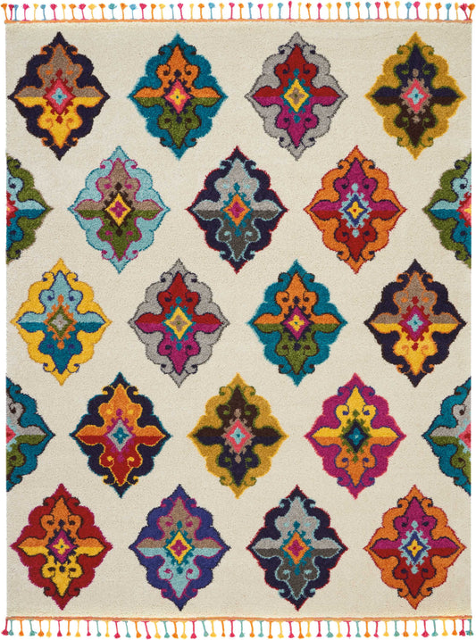 Nourison Home Nomad  Ivory Multicolor  Transitional