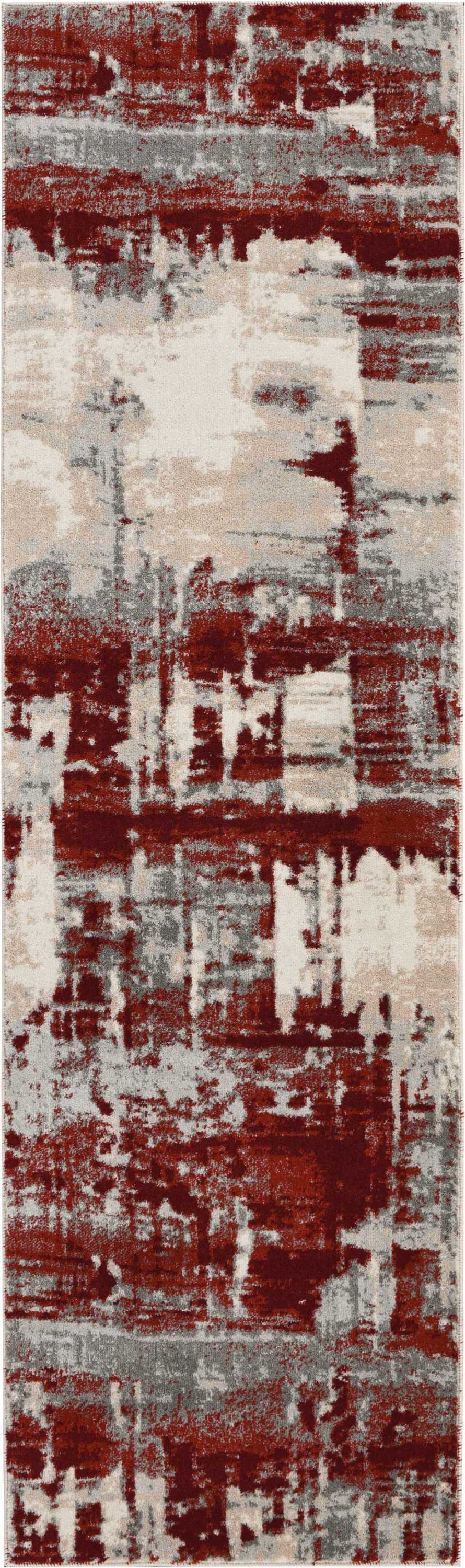Nourison Home Maxell MAE14 Ivory Red Contemporary Power-loomed Rugs