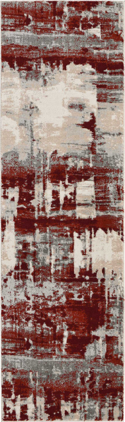 Nourison Home Maxell MAE14 Ivory Red Contemporary Power-loomed Rugs