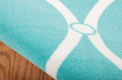 Nourison Home Home & Garden  Aqua  Transitional