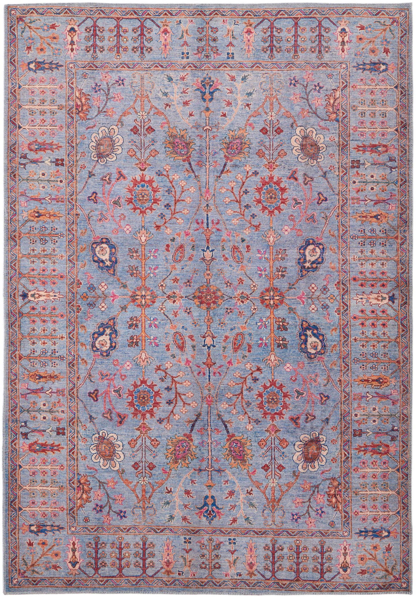 Feizy Rawlins  Light Blue Multi Transitional/Vintage/Casual