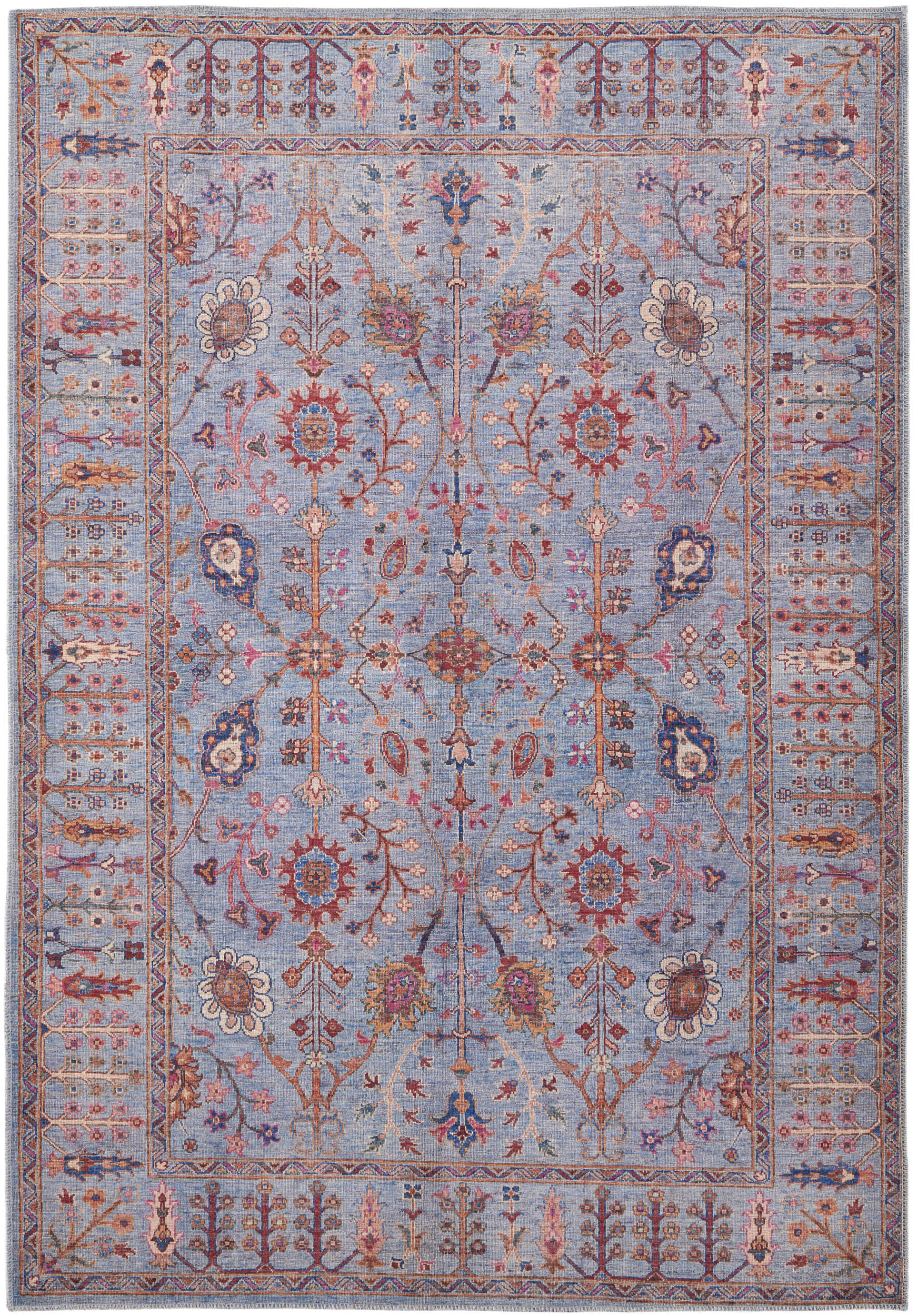 Feizy Rawlins  Light Blue Multi Transitional/Vintage/Casual