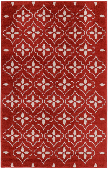 Nourison Home Nourison Essentials NRE04 Brick Ivory Contemporary Power-loomed Rug