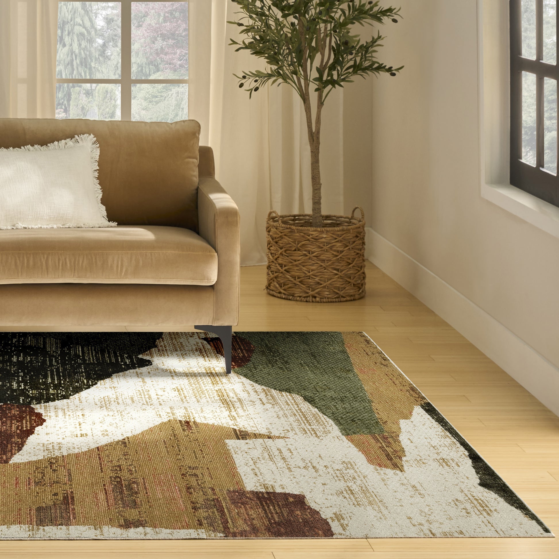 Nourison Home Nordic  Beige Multi  Contemporary