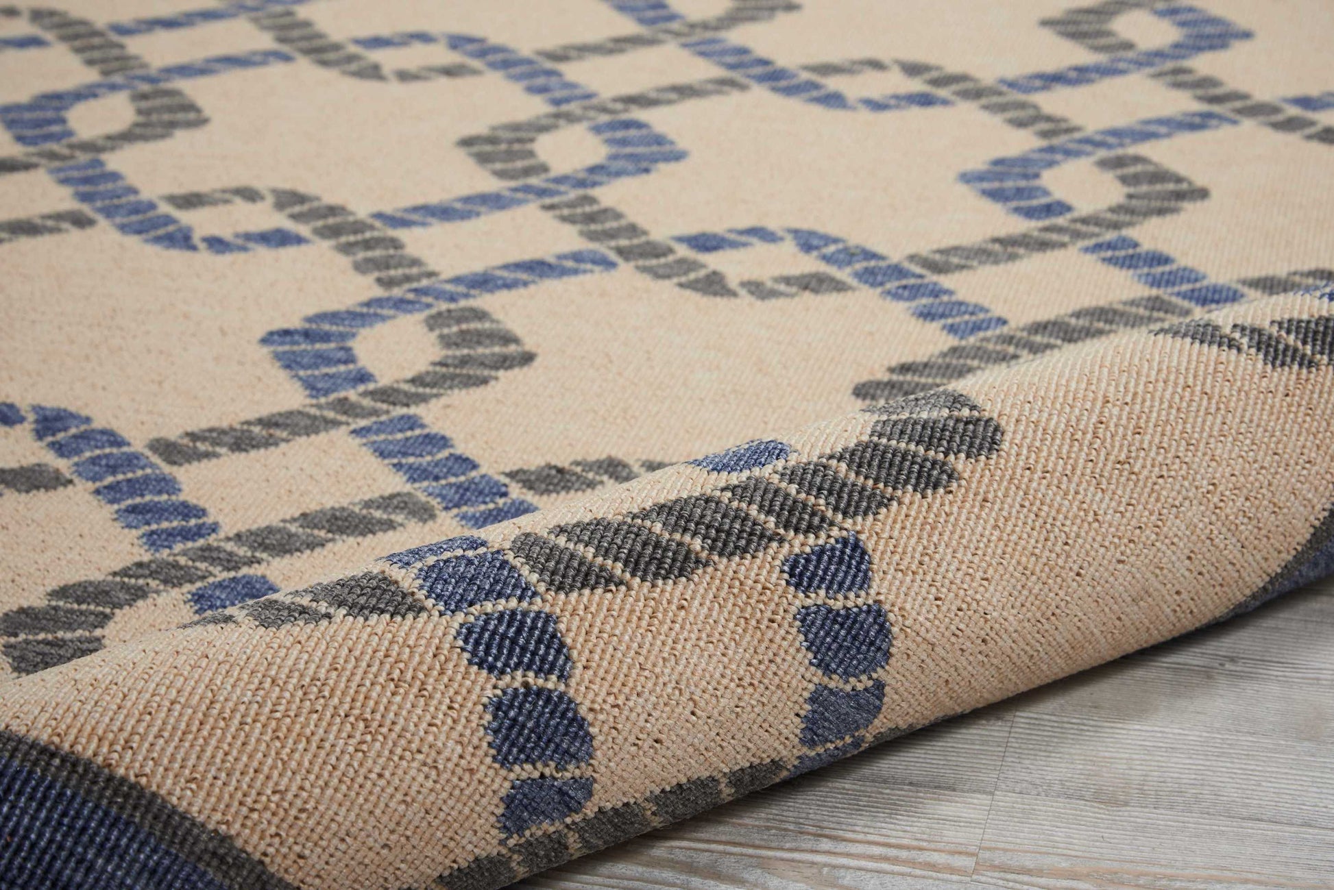 Nourison Home Caribbean  Ivory Blue  Transitional