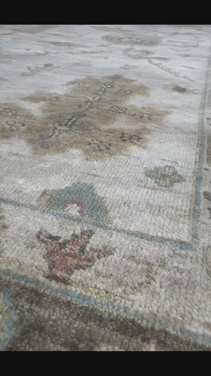 Artisan Julie  Beige Brown Transitional Knotted Rug