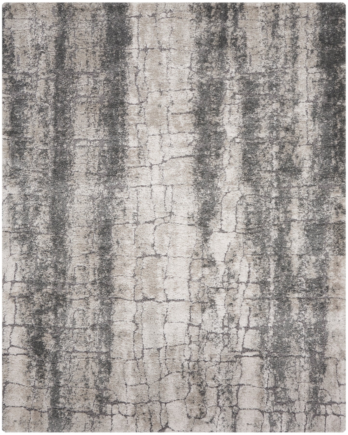Nourison Home Dreamy Shag  Ivory Charcoal  Contemporary