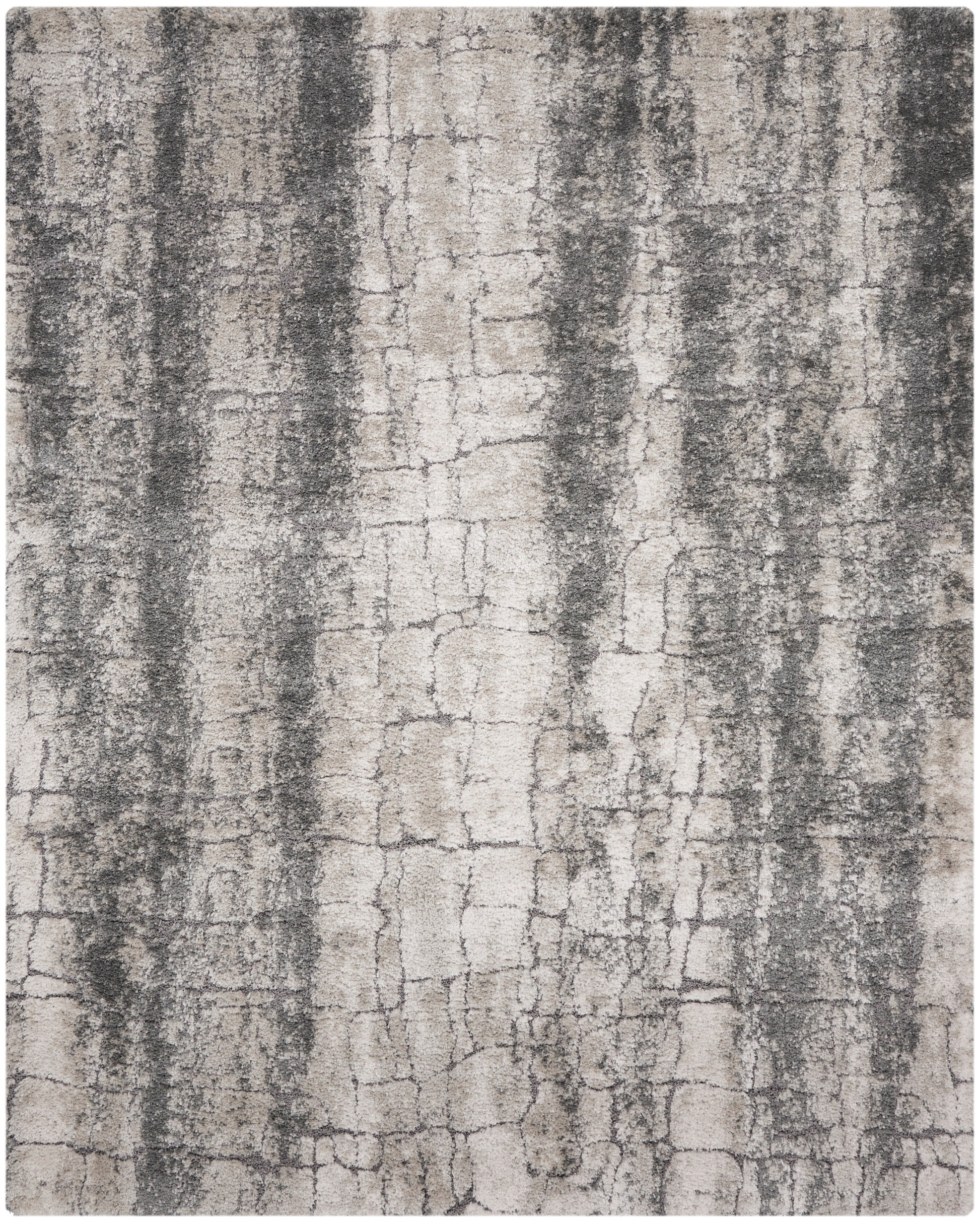 Nourison Home Dreamy Shag  Ivory Charcoal  Contemporary