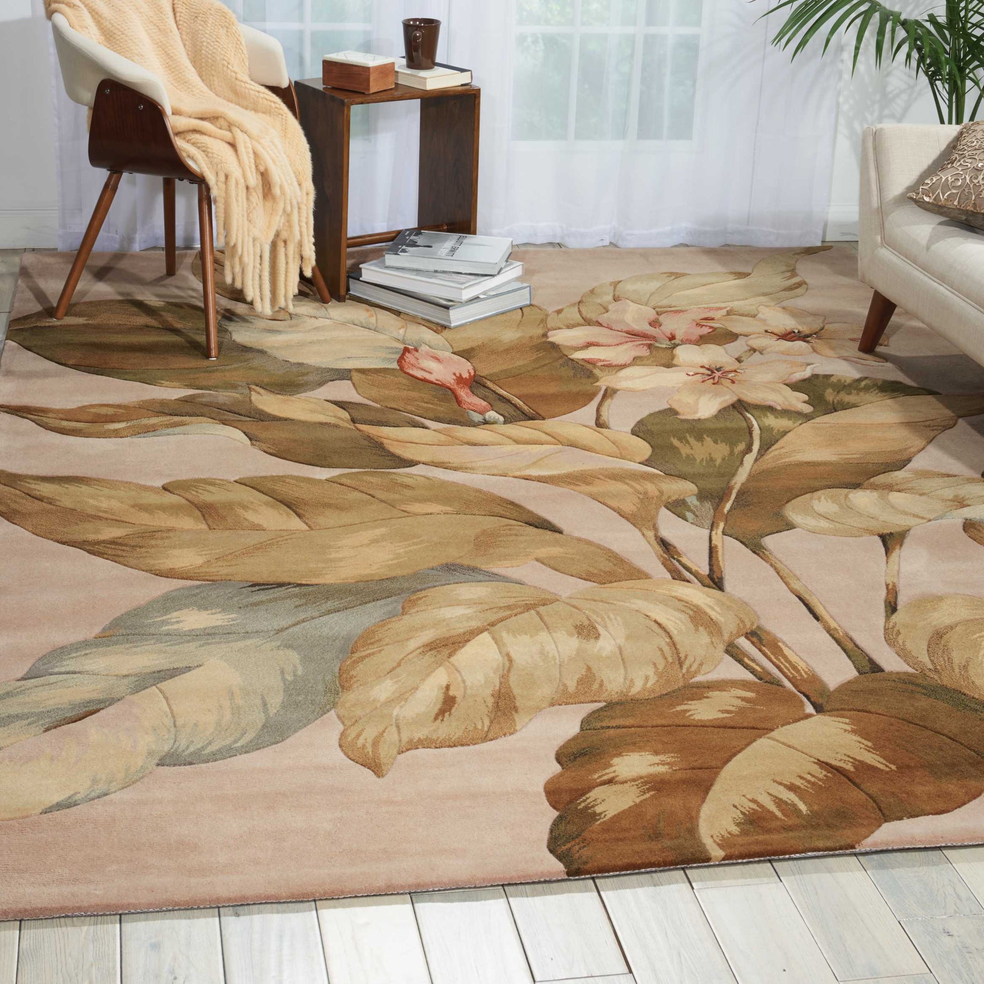Nourison Home Tropics  Beige  Contemporary